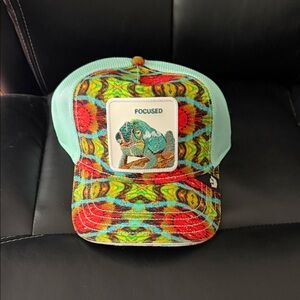 Focused Colorful Patterned Trucker Hat Goorin bros Friday drop